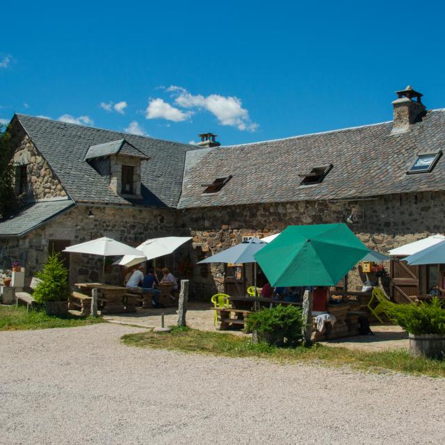 Buron du Relais des lacs à Bonnecombe sur l'Aubrac. Restaurant, spécialité aligot