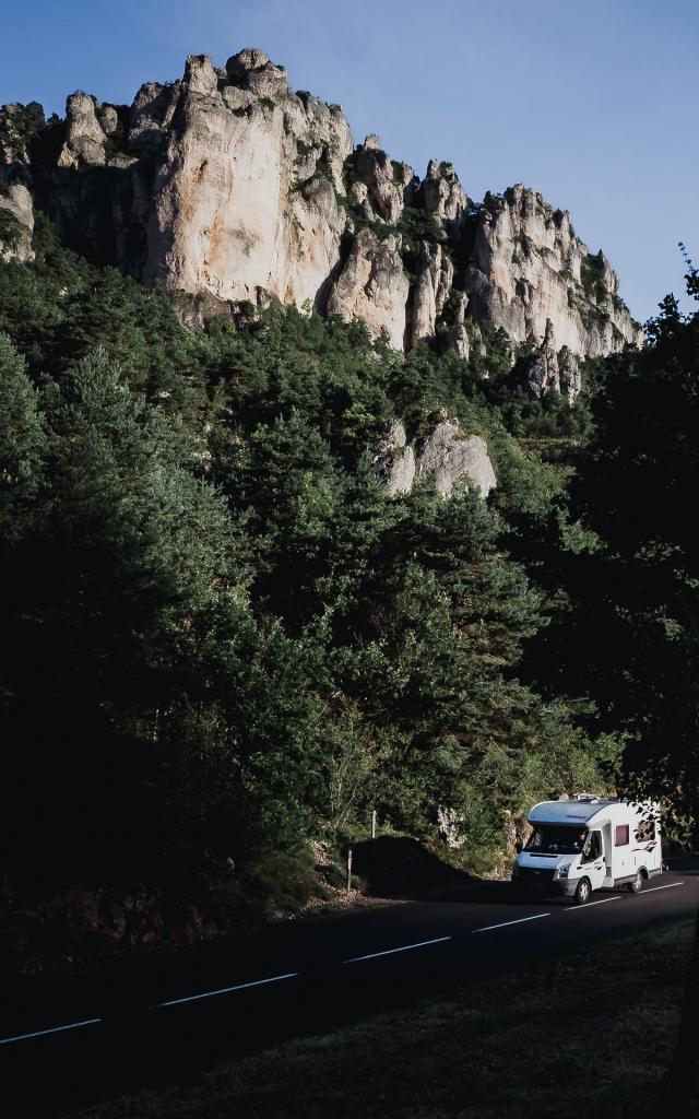 Camping-car dans les Gorges du Tarn