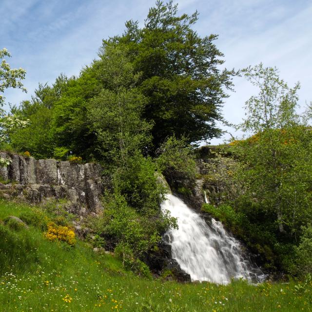 Cascade du Saltou, on the Aubrac from Col de Bonnecombe