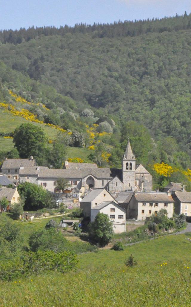 Les Salces, village sur les contreforts de l'Aubrac lozérien.