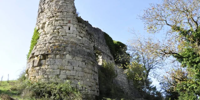 Ruine du Château de Montferrand sur la commune de Banassac dominant la Vallée du Lot.