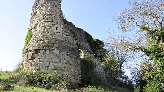 Ruine du Château de Montferrand sur la commune de Banassac dominant la Vallée du Lot.