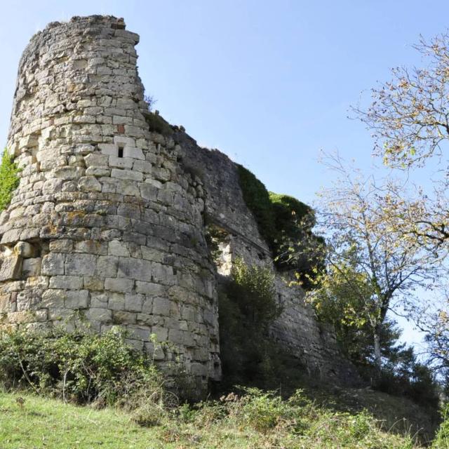 Ruine du Château de Montferrand sur la commune de Banassac dominant la Vallée du Lot.