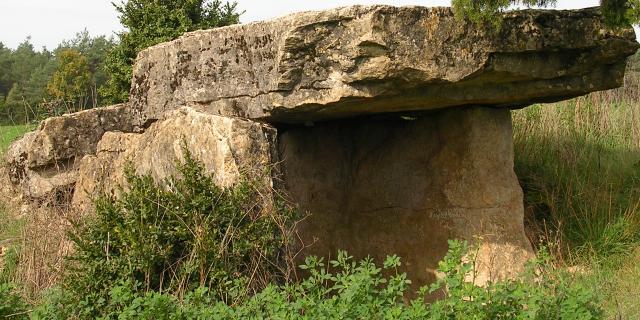 Dolmen de la Galine à Grèzes sur la commune de Banassac - canilg=hacdans la Vallée du Lot