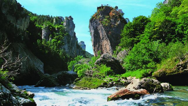 Belvédère et légende du Pas de Soucy dans les Gorges du Tarn