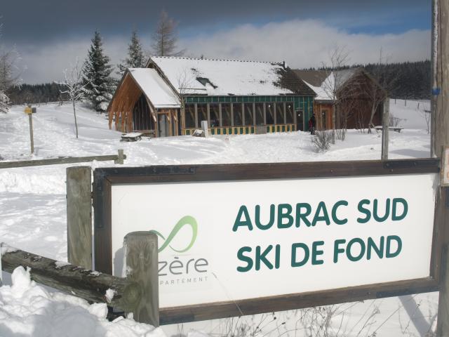 Station de ski de fond aubrac sud Lozère au col de Bonnecombe.