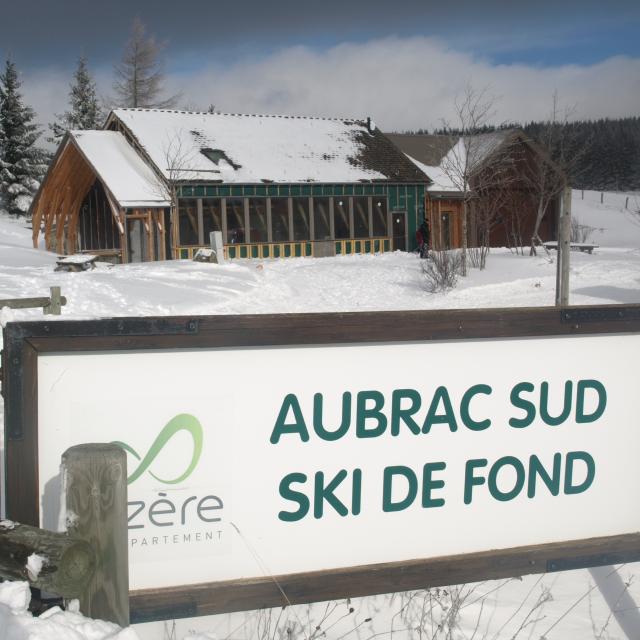 Station de ski de fond aubrac sud Lozère au col de Bonnecombe.