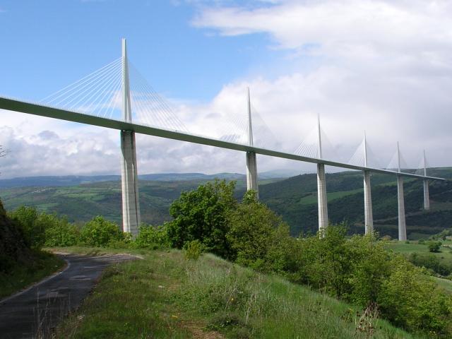 Millau Viaduct in Aveyron on the A75 motorway