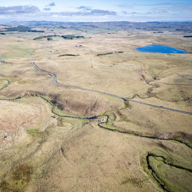 Route des lacs, Aubrac Lozère.