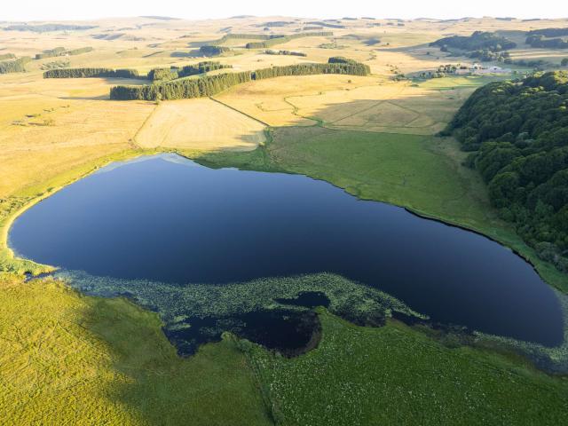 Lac Des Salhiens, route des lacs, plateau de l'Aubrac.