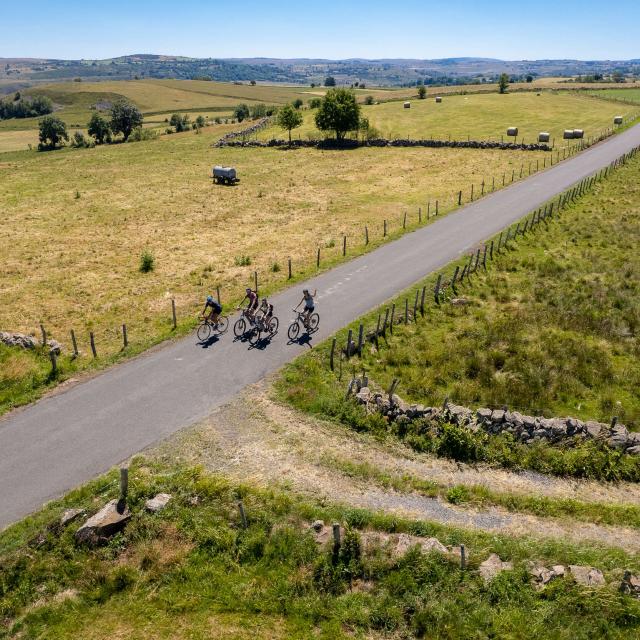 Groupe vélo route Aubrac.