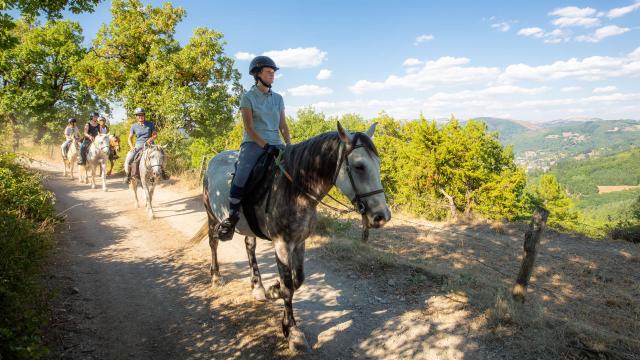 Promenade à cheval entre amies Lozère.