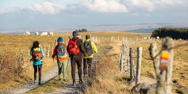 Groupe randonneurs GR Monts d'Aubrac.