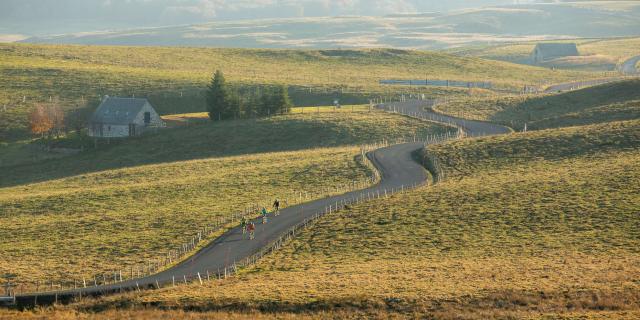 Balade vélo sur l'Aubrac.