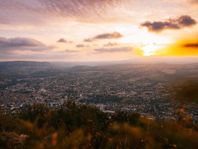 View of Millau at sunset.