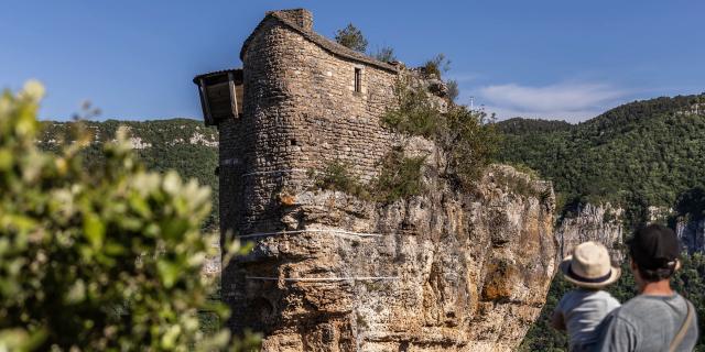 Jolies Vue sur le rocher du Château de Peyrelade Lueurs Crtloccitanie